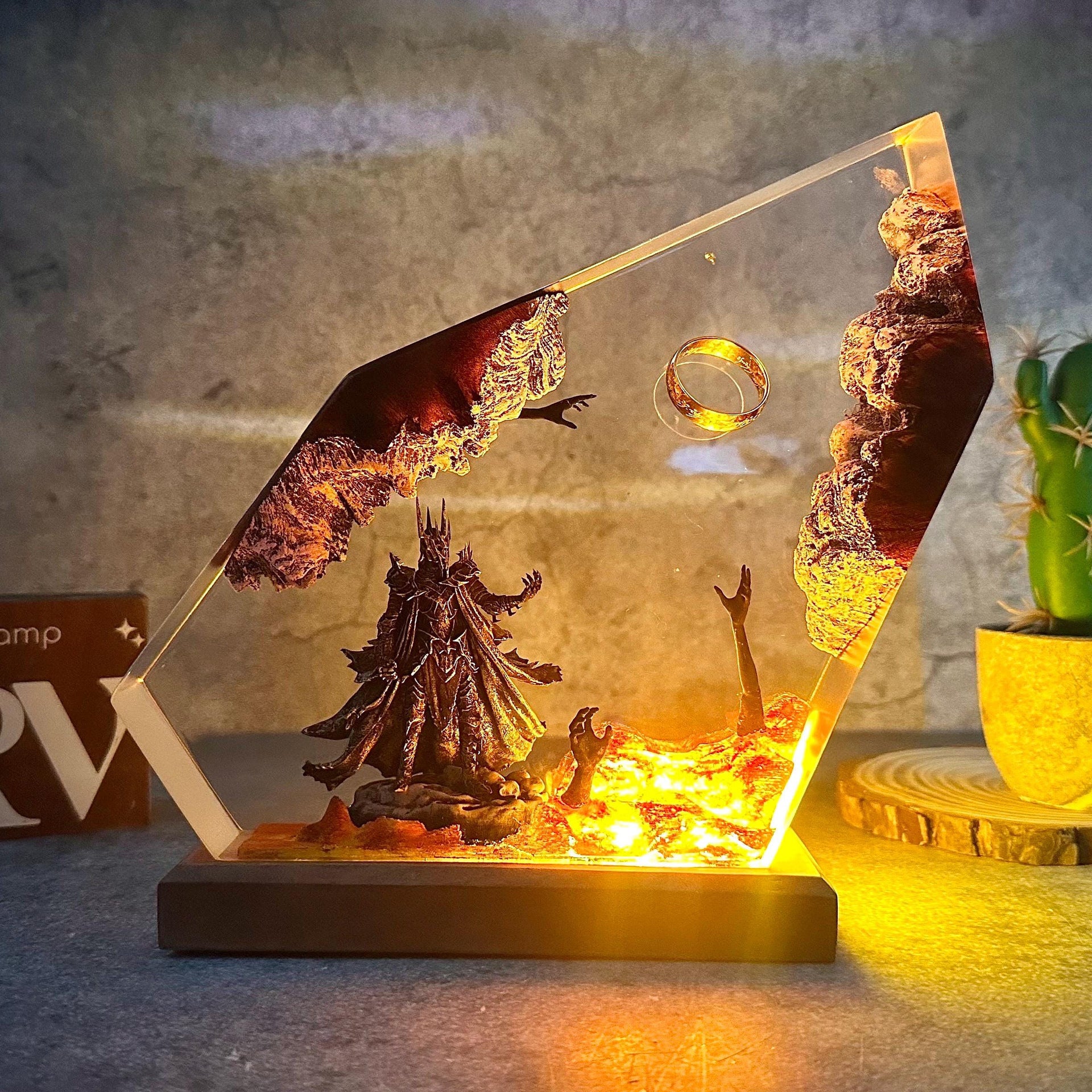 Hand Made LOTR Resin Lamp #1