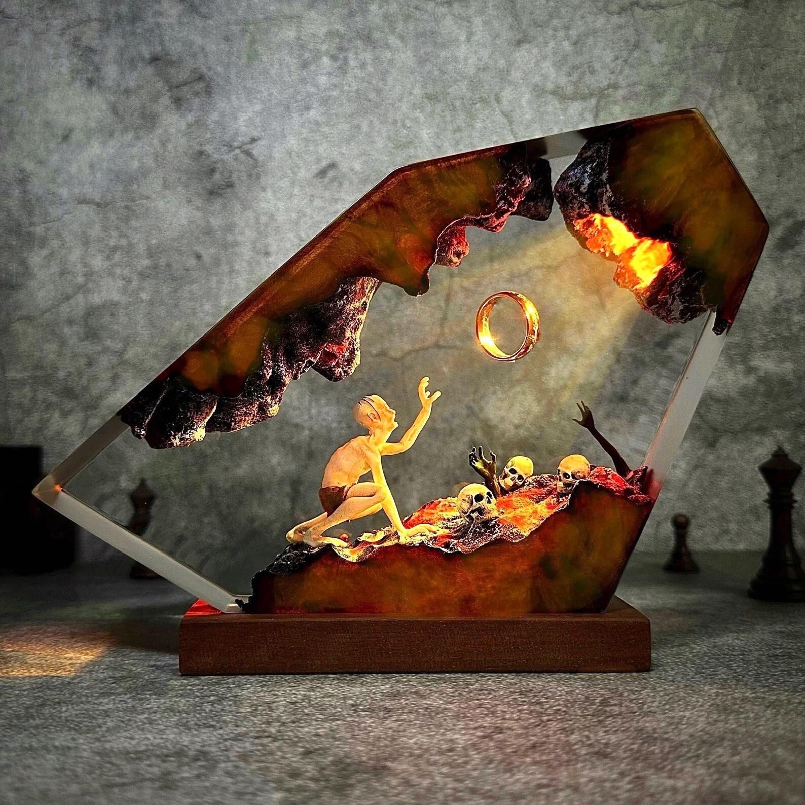 Hand Made LOTR Resin Lamp #2